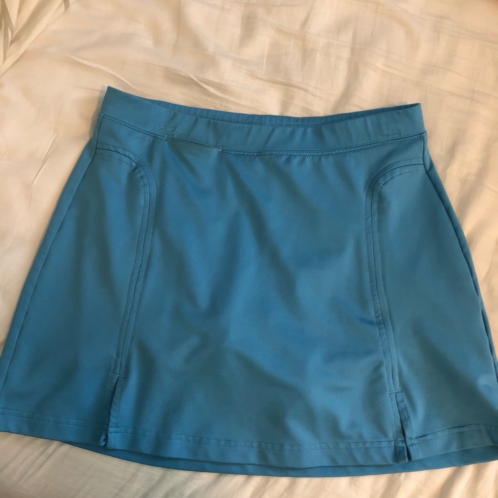 Blue adidas golf skort
